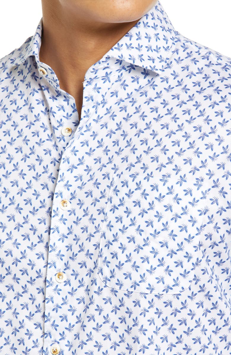 johnnie-O Wendell Floral Short Sleeve Button-Up Shirt, Alternate, color, 