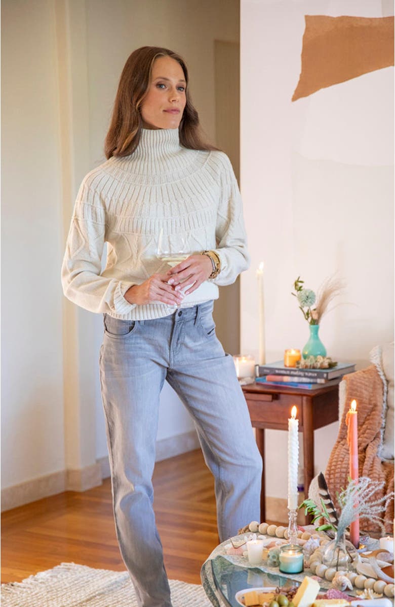 Carve Designs Neve Cable Turtleneck, Alternate, color, Birch