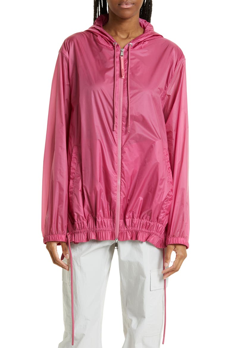 Pointu Nylon Ripstop Hooded Jacket, Main, color, PINK
