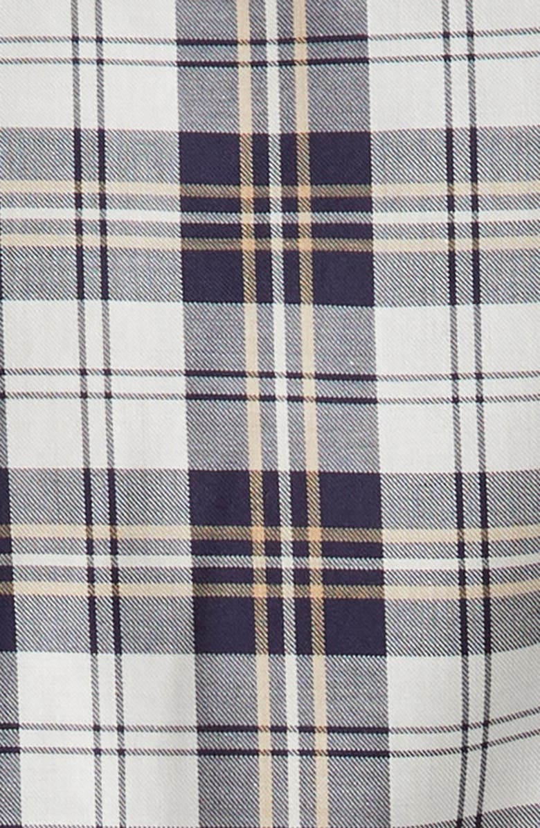 Eleventy Plaid Cotton Button-Up Shirt, Alternate, color, Blue, Sand