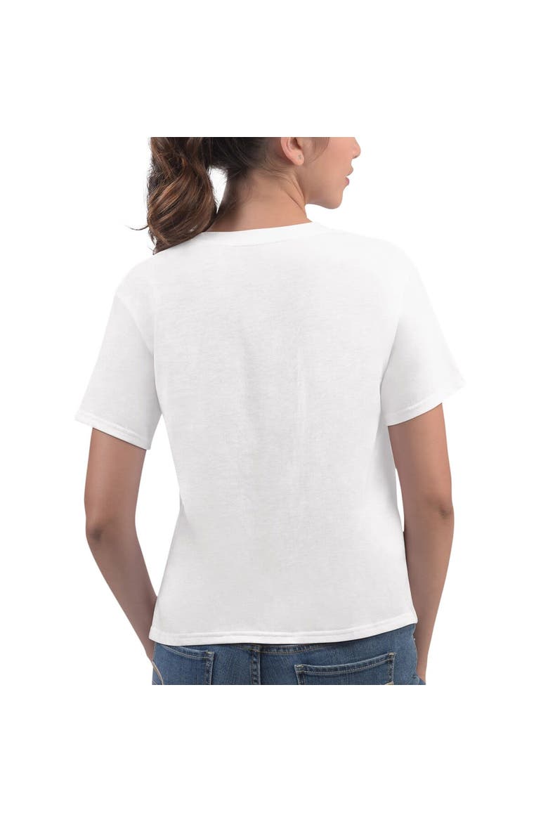 Women's G-III 4Her by Carl Banks White Chicago Bulls Play the Ball Cropped T-Shirt, Alternate, color, White