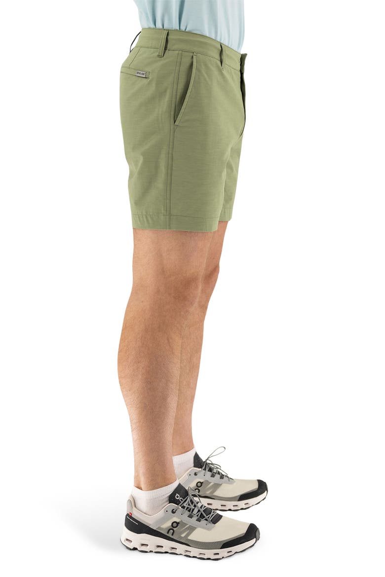 6-Inch Hybrid Chino Shorts, Alternate, color, OIL GREEN