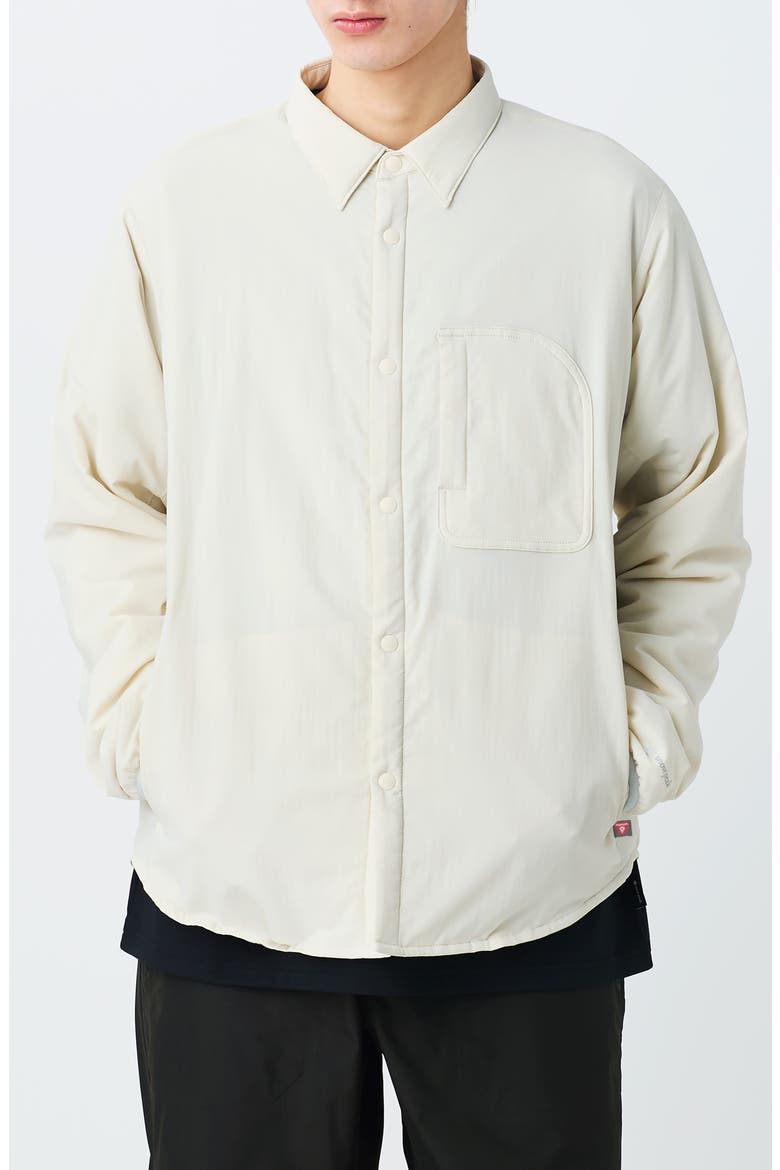 Flexible Insulated Water Repellent Shirt Jacket, Main, color, ECRU