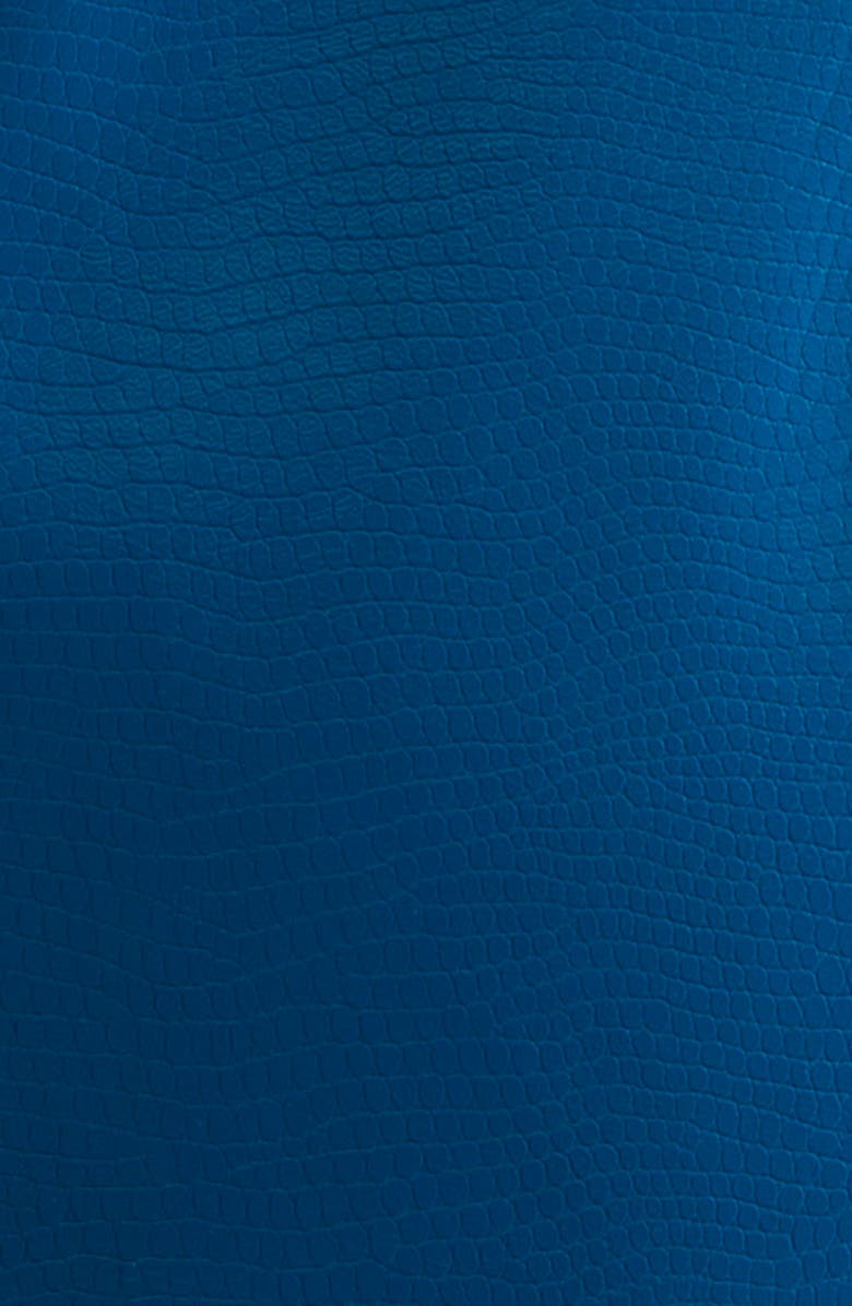 Cinq à Sept Mia Embossed Faux Leather Sleeveless Minidress, Alternate, color, Ink Blue