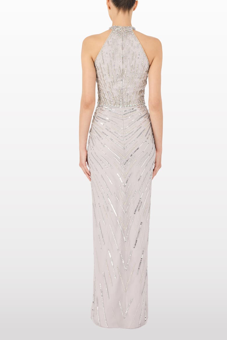 Carmen Maxi Dress, Alternate, color, Ammonite
