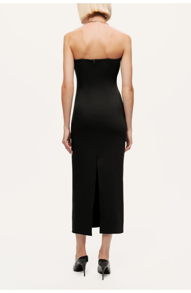 Nocturne Strapless Sweetheart Midi Pencil Dress, Alternate, color, Black