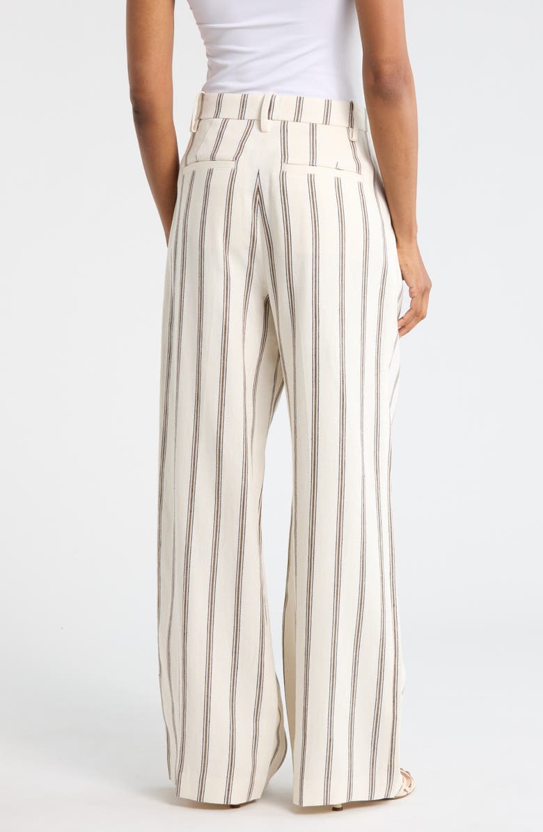 A.L.C. Charles Stripe Linen Blend Pants, Alternate, color, Cream Stripe