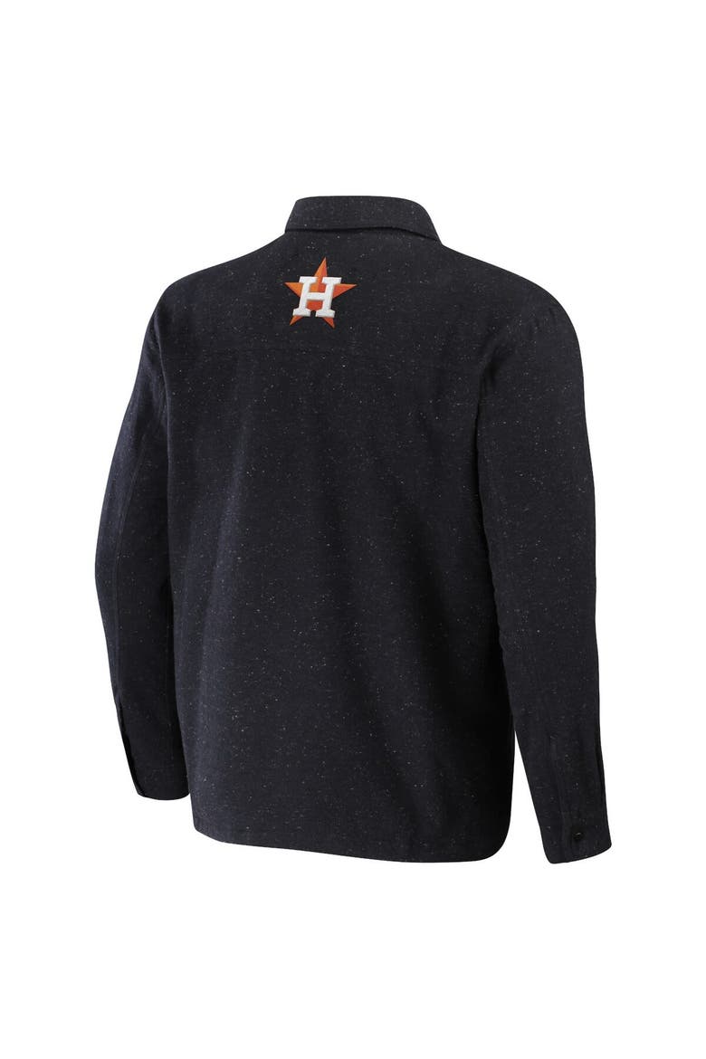 Men's Darius Rucker Collection by Fanatics Black Houston Astros Ringstop Full-Snap Shacket, Alternate, color, Black