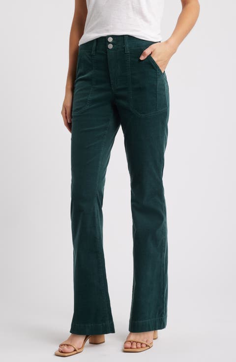 Madison 'Ab'Solution High Waist Bootcut Corduroy Pants