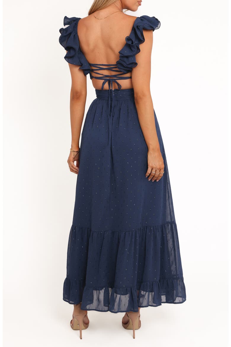 Harmony Floral Maxi Dress, Alternate, color, NAVY