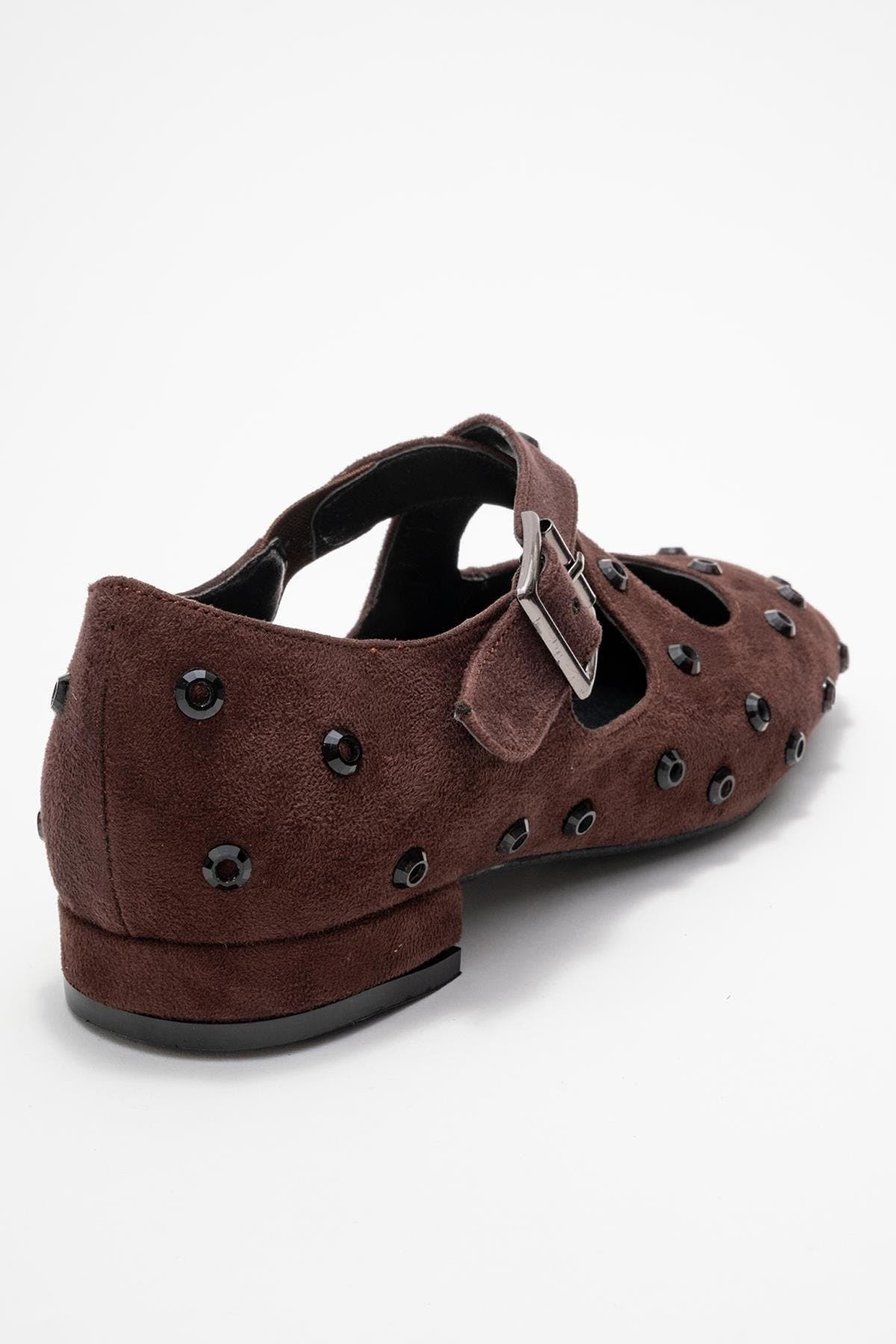 Addison Cross Strap Mary Jane Shoes, Alternate, color, Brown Suede Faux Leather