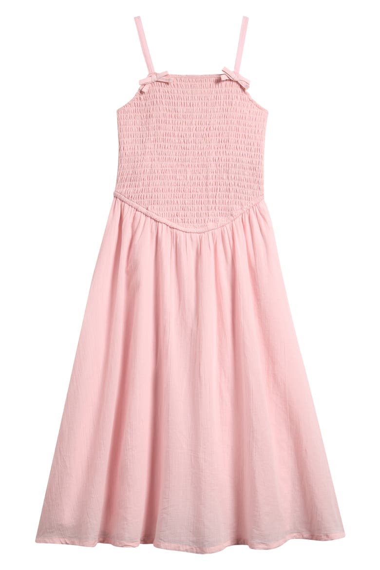 Kids' Smocked Cotton Sundress, Main, color, CHALK PINK