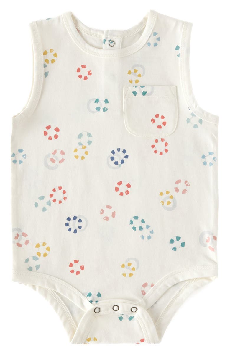 Pehr Organic Cotton Tank Bodysuit, Main, color, Splash