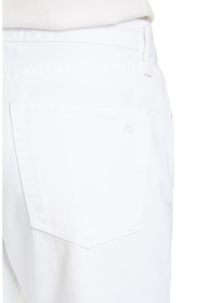Rosa High Waist Raw Hem Boyfriend Jeans, Alternate, color, WHITE
