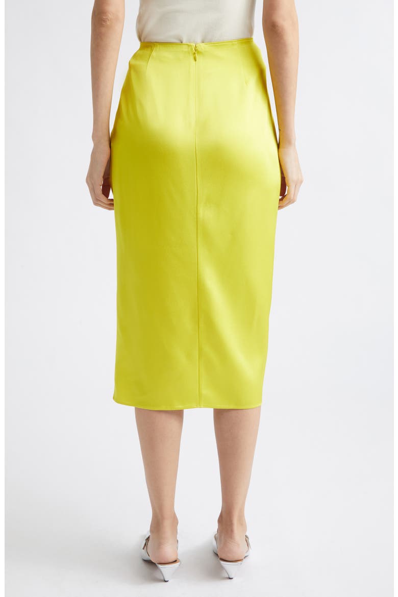 Draped Satin Skirt, Alternate, color, BRIGHT YELLOW