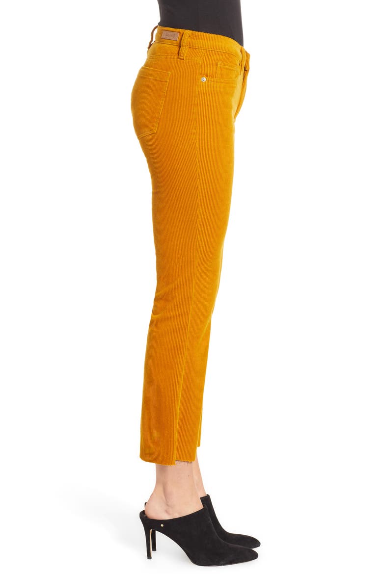 Corduroy Crop Flare Pants, Alternate, color, MARIGOLD