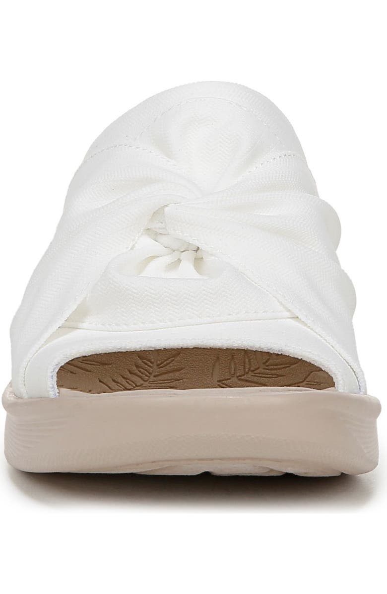 LifeStride Smile 3 Open Toe Wedge Slide Sandal - Wide Width Available, Alternate, color, White