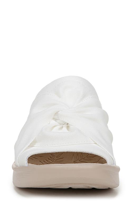 Bzees Women's Smile 3 Washable Slide Wedge Sandals In White