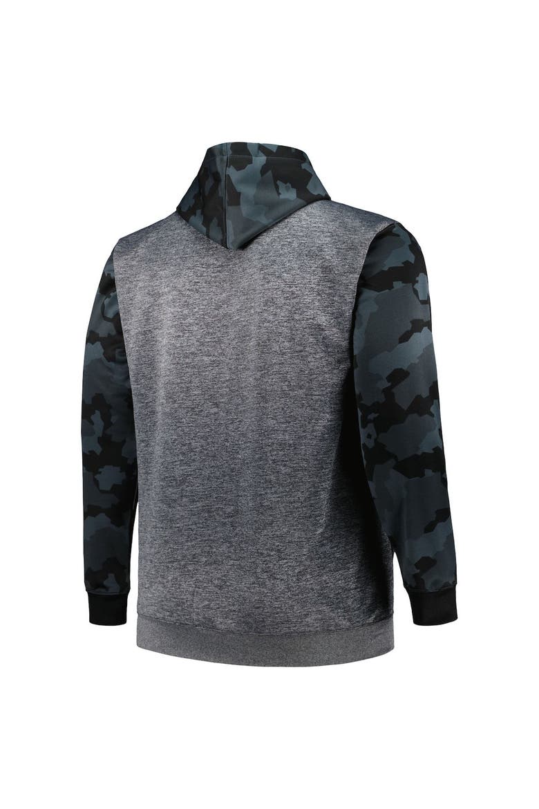 Men's Fanatics Branded Heather Charcoal New Orleans Saints Big & Tall Camo Pullover Hoodie, Alternate, color, Heather Charcoal