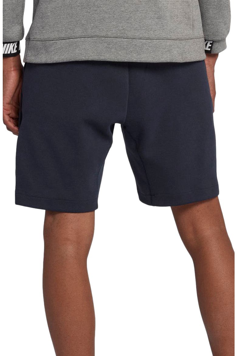 Tech Fleece Shorts, Alternate, color, OBSIDIAN/ WHITE