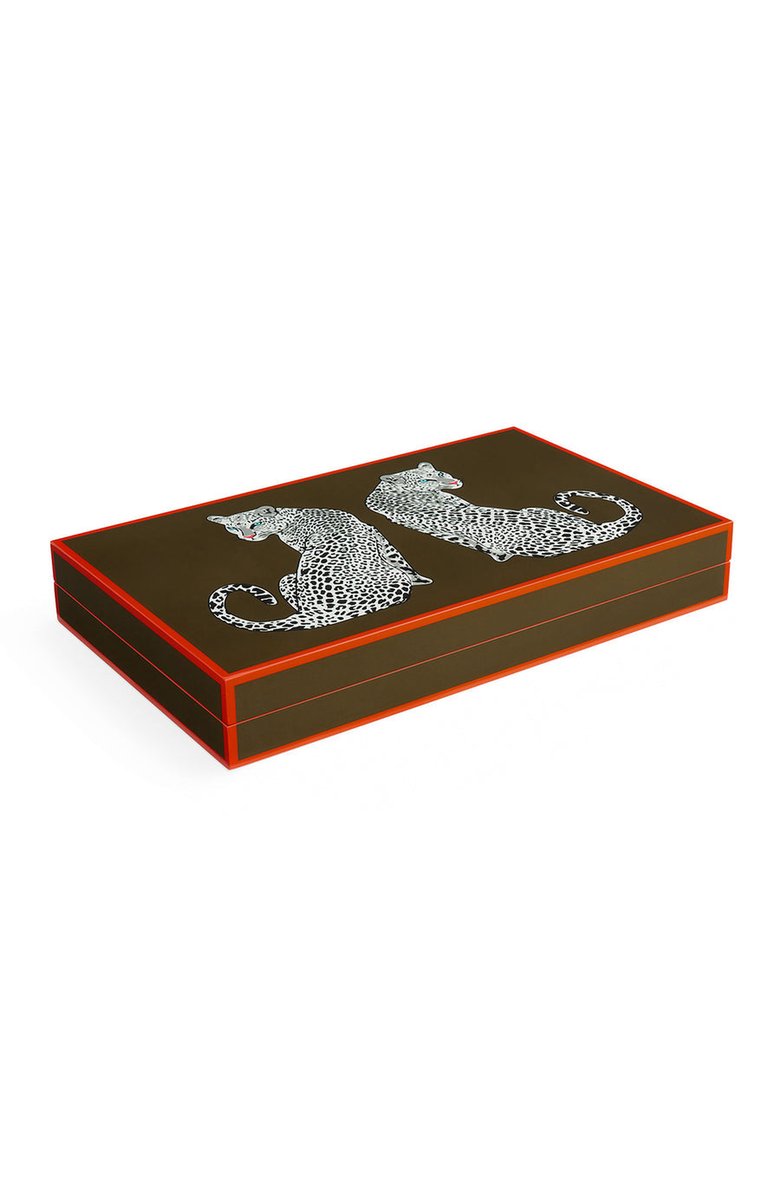 Jonathan Adler Leopard Backgammon Set, Alternate, color, Brown