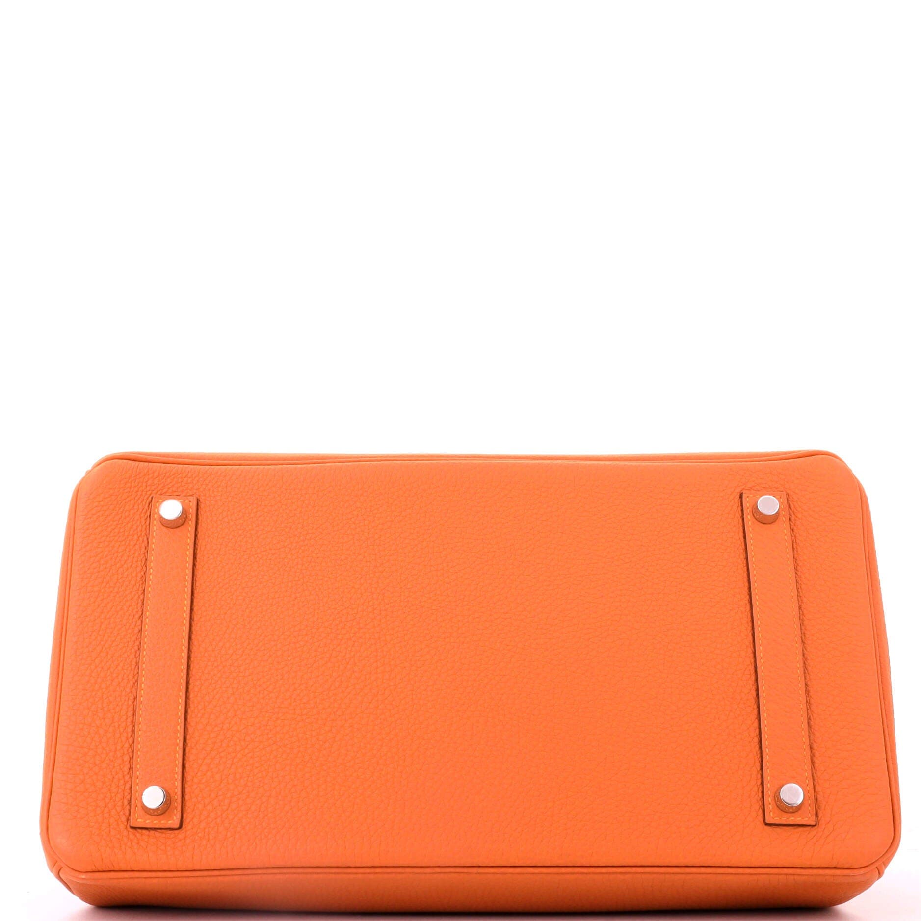 Pre-Owned Hermes Birkin Handbag Orange Togo with Palladium Hardware 35, Alternate, color, Feu