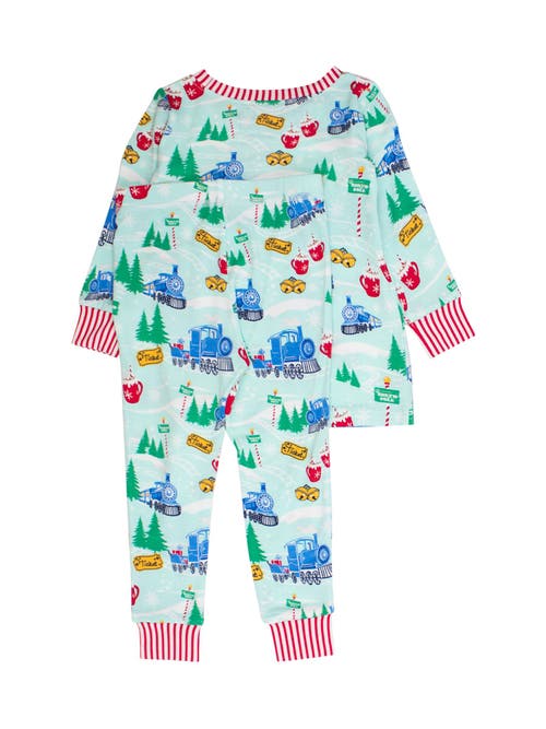 Rufflebutts Softsnooze Long Sleeve Pajama Set In Metallic