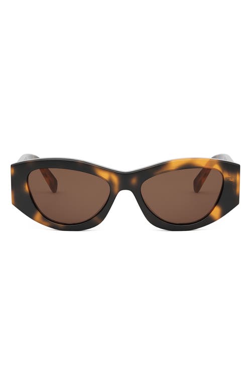 Celine Triomphe Cat-eye Sunglasses In Blonde Havana/brown