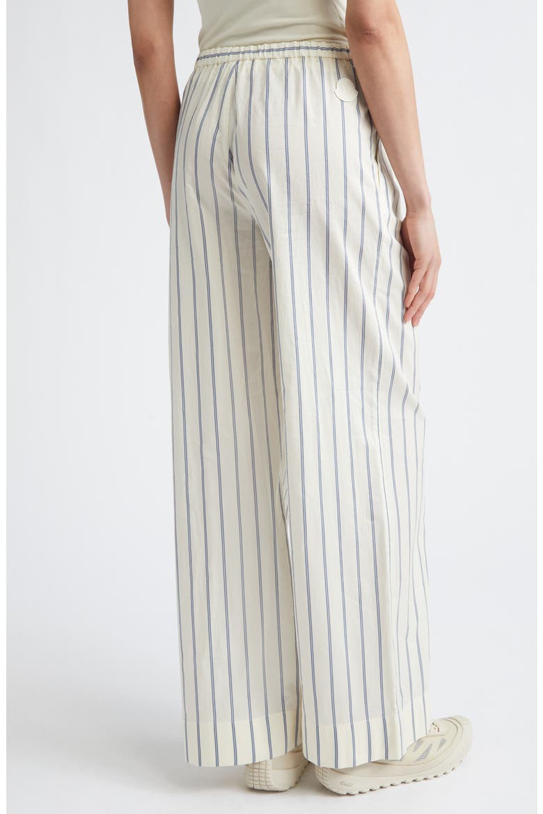Stripe Cotton & Silk Trousers, Alternate, color, IVORY/ BLUE STRIPE