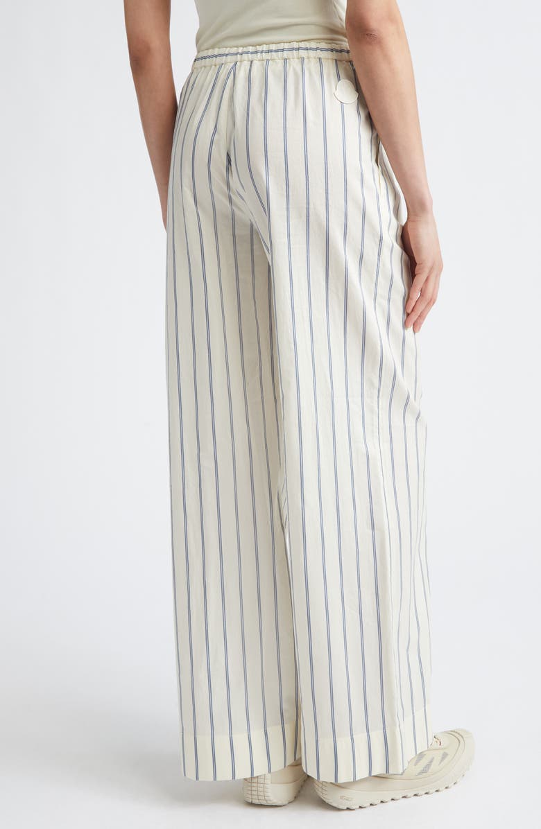 Moncler Stripe Cotton & Silk Trousers, Alternate, color, 