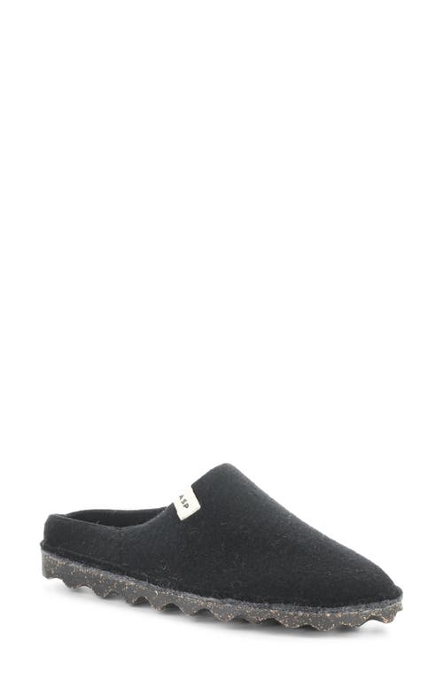 Fly London Natura Wool Felt Mule In Black