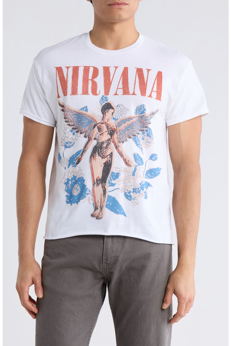 Nirvana Graphic T-Shirt, Main, color, SOLID WHITE
