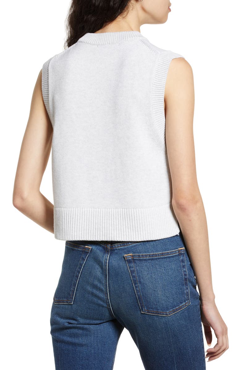 French Connection Cotton Sweater Vest, Alternate, color,