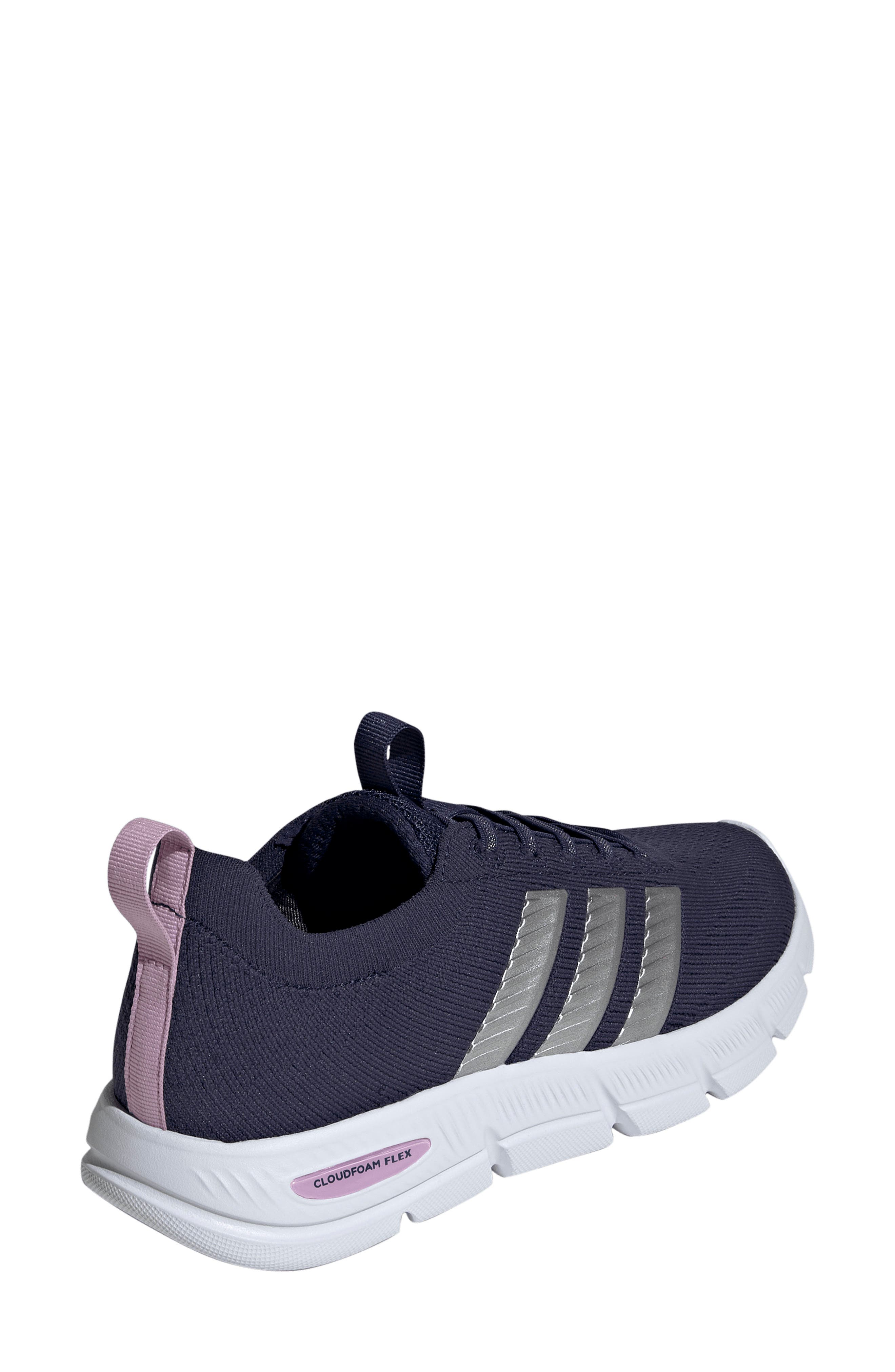 adidas Cloudfoam Flex Sneaker, Alternate, color, Dark Blue/ Matte Silver/ Lilac