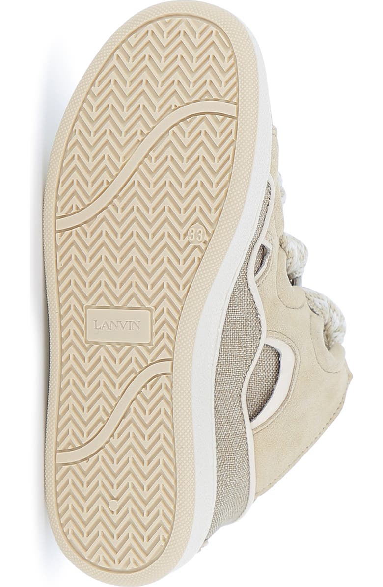 Lanvin Kids Curb Sneakers With Laces, Alternate, color, Beige