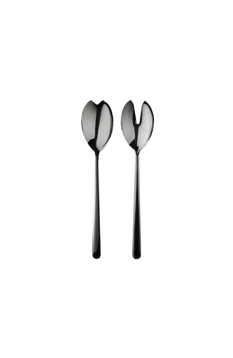 Mepra Linea Black Gold Salad Serving Set - 2 Pieces, Main, color, Black Gold