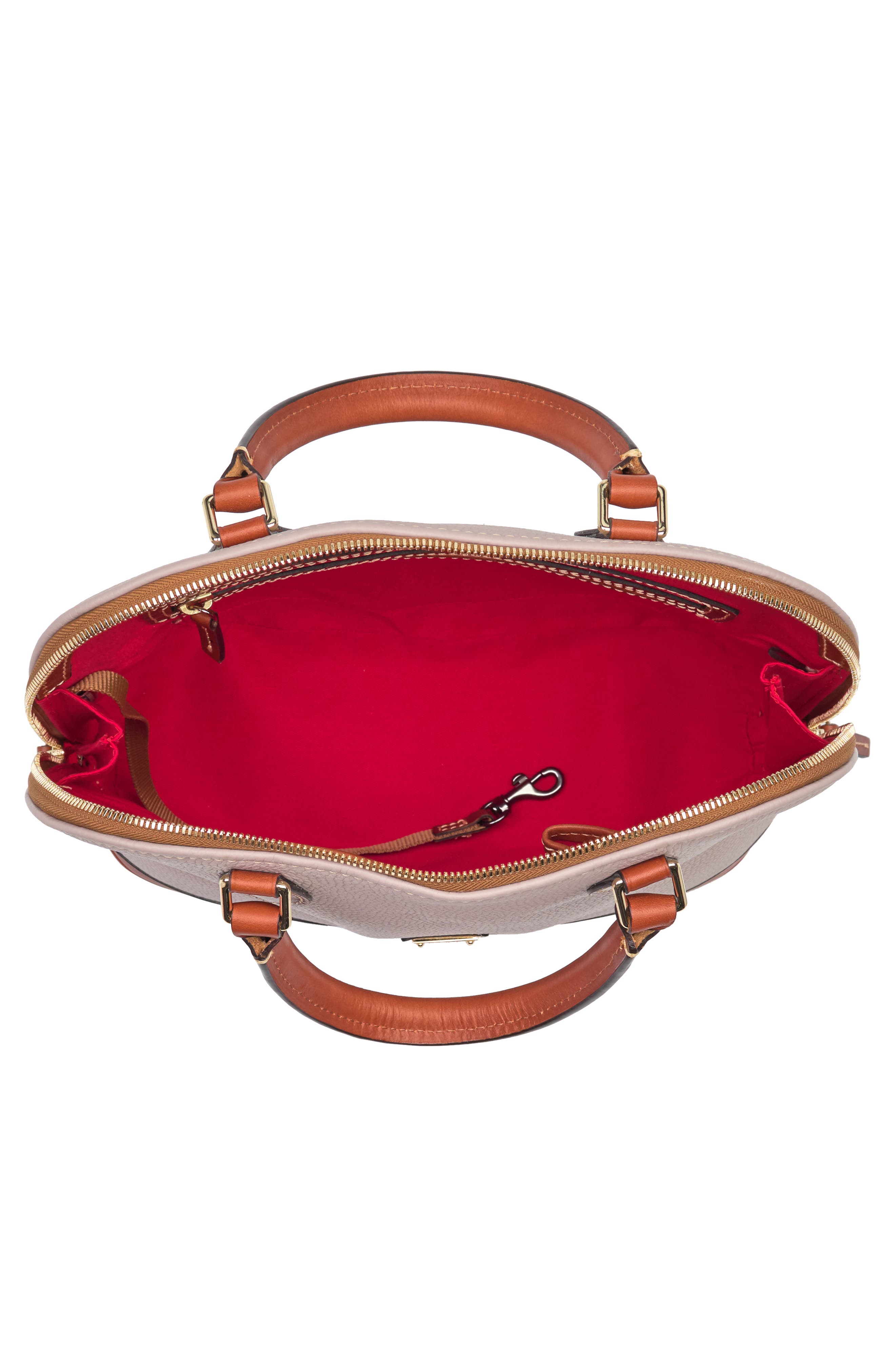 Dooney & Bourke 'Pebble Grain Collection' Water Repellent Leather Zip Satchel, Alternate, color, 