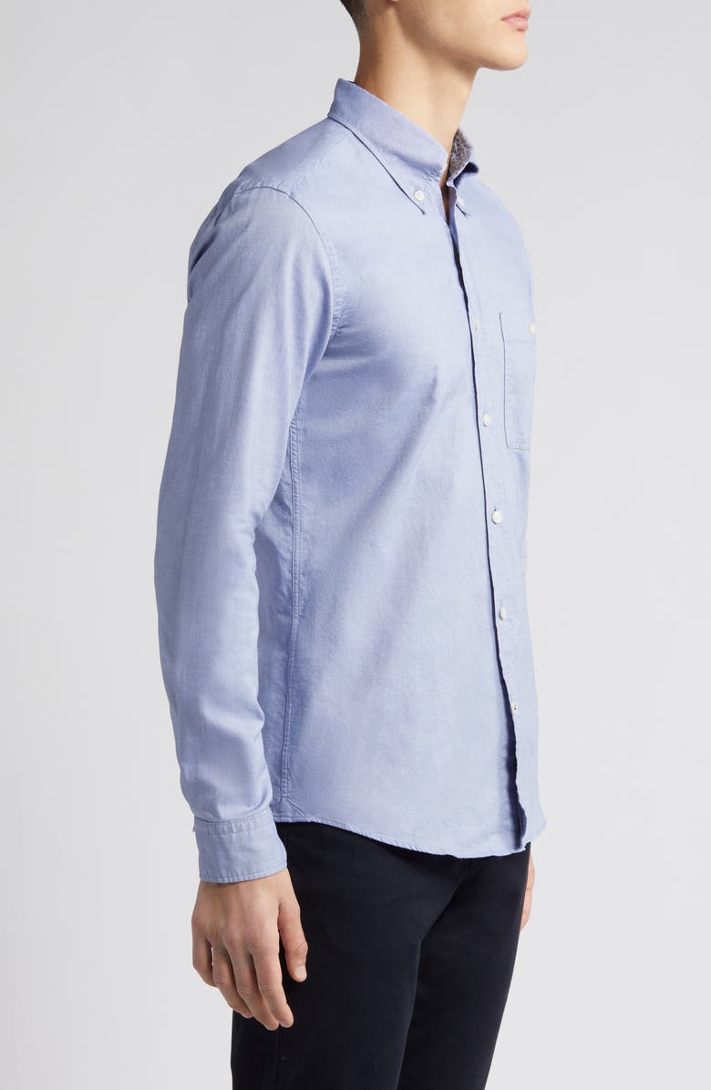 BOSS Roan Solid Button-Down Shirt, Alternate, color, Open Bu