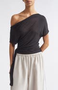 ST. AGNI Off the Shoulder Jersey Top