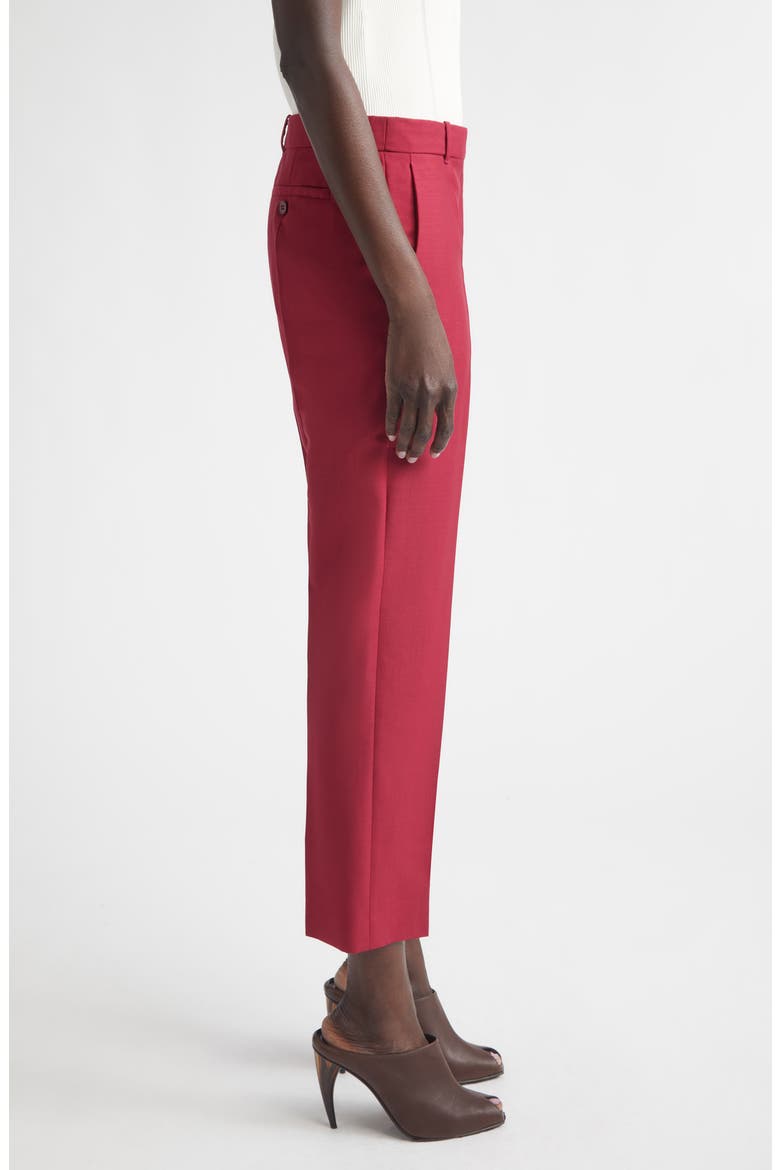 Wool & Mohair Narrow Bootcut Trousers, Alternate, color, RASPBERRY