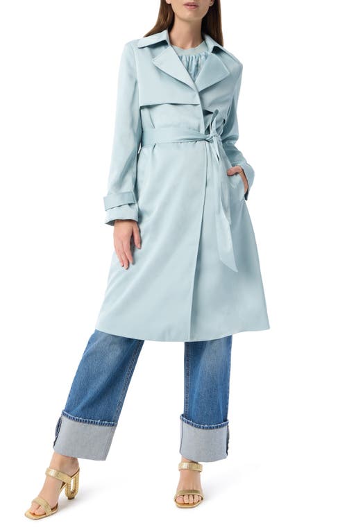 Do By Dee Ocleppo Cassie Trench Coat In Cloud Blue