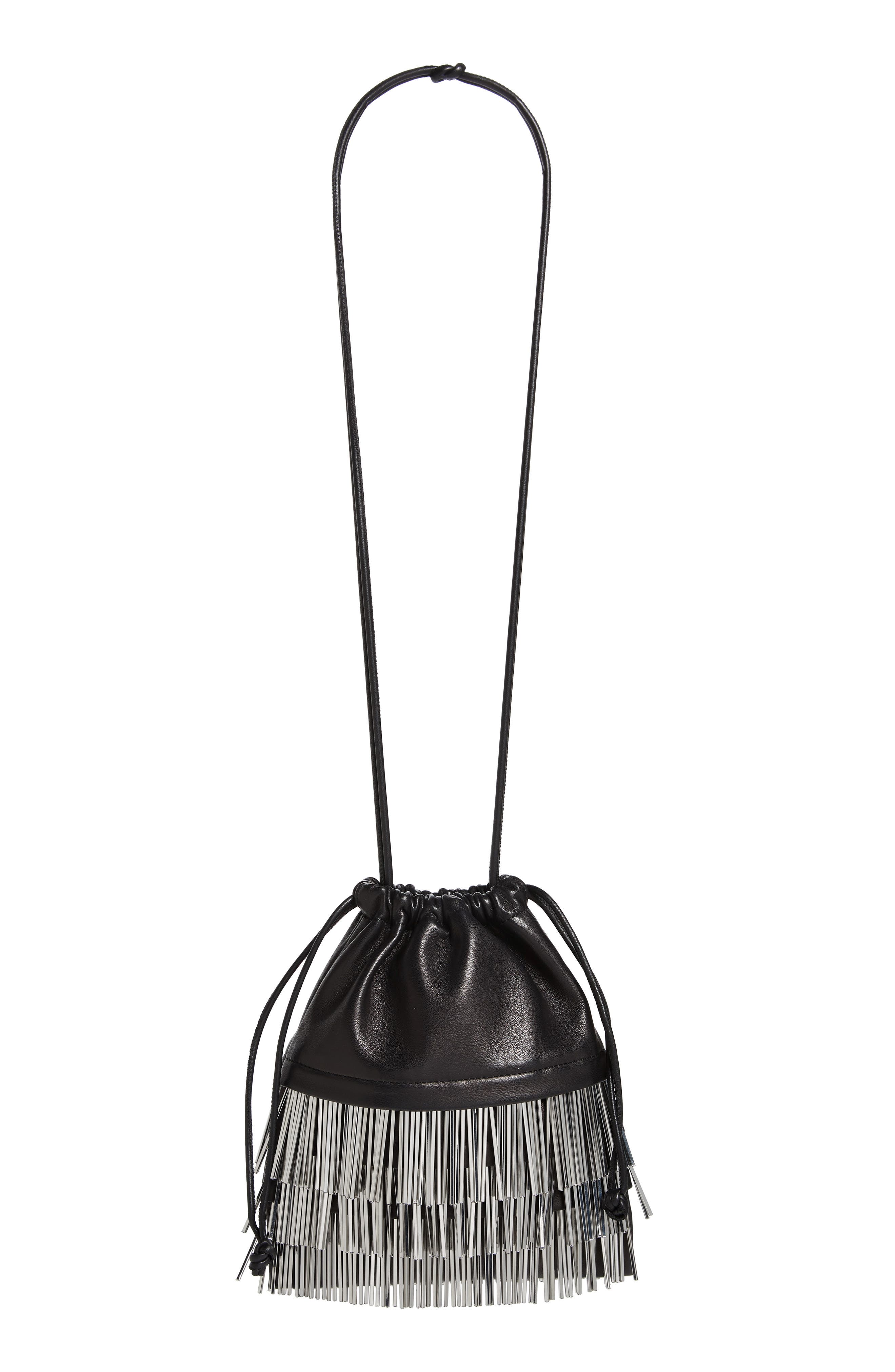 Alexander Wang Ryan Bugle Bead Fringe Dustbag Pouch, Alternate, color, 