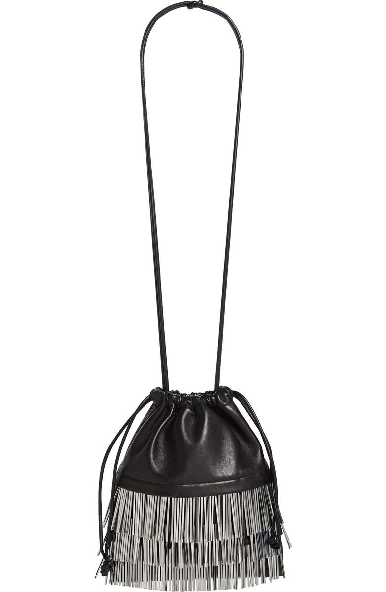 Alexander Wang Ryan Bugle Bead Fringe Dustbag Pouch, Alternate, color,