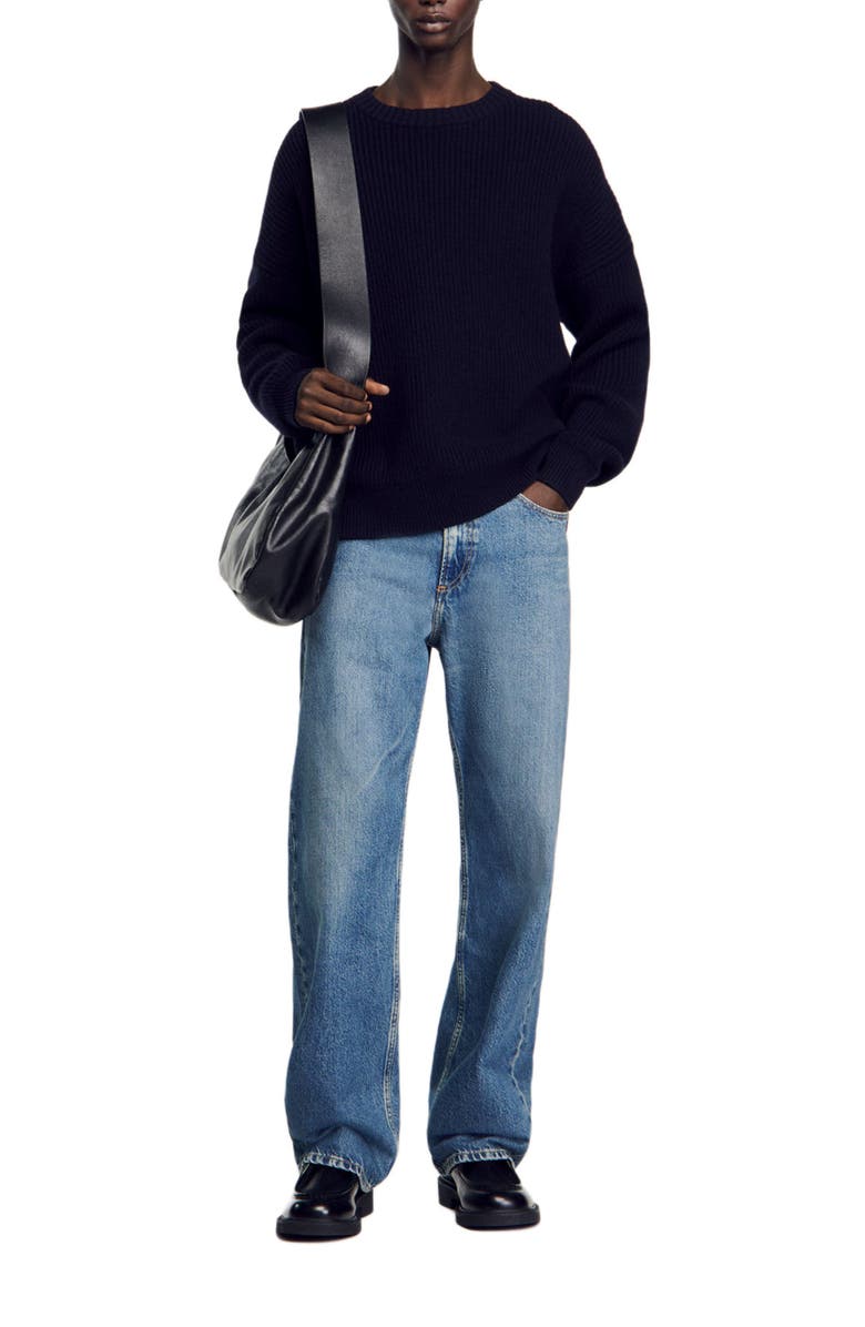 SANDRO Baggy jeans, Alternate, color, Blue