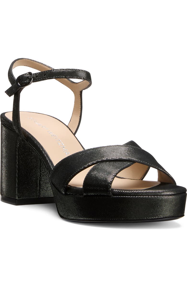 Stuart Weitzman Dayna Platform 80 Sandal, Main, color, Gunmetal