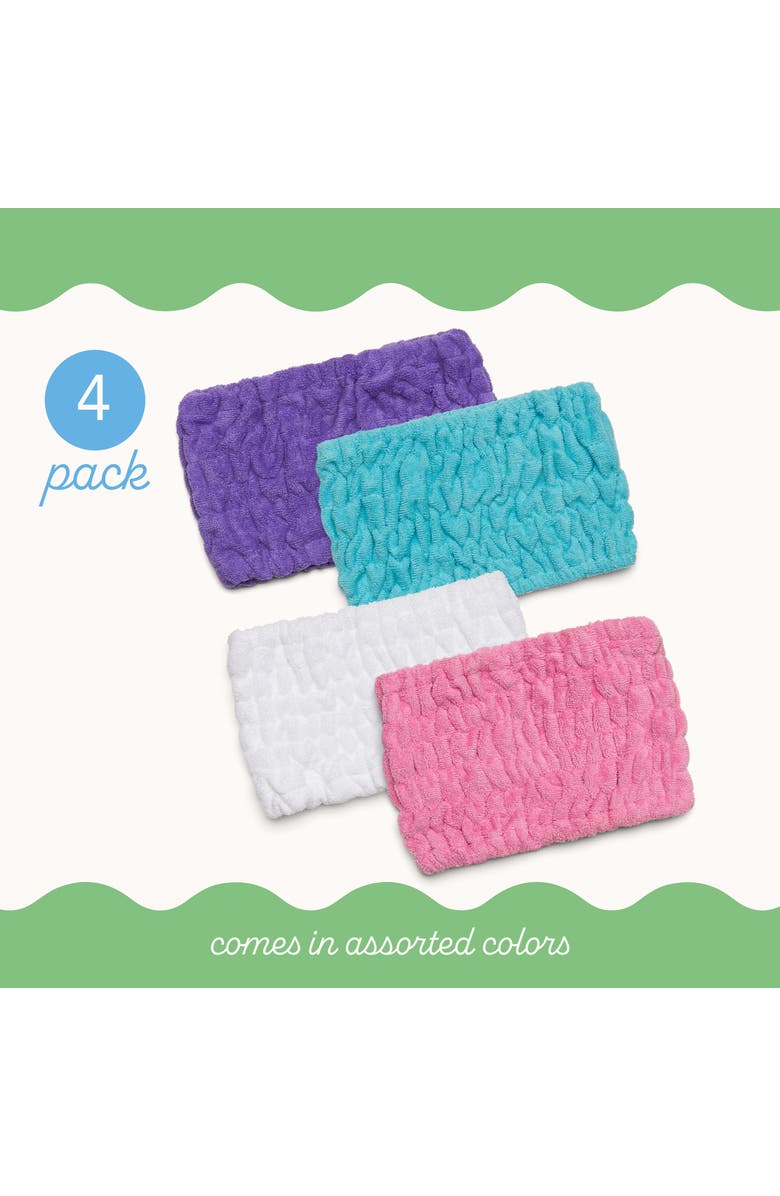 TURBIE TWIST 4 Pack Turbie Band Microfiber Spa Headbands, Alternate, color, Pink