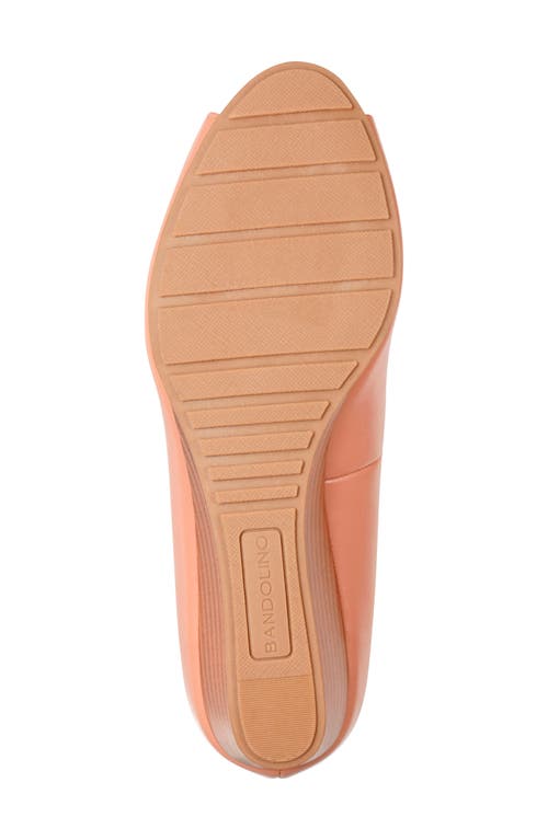 Bandolino Peep Toe Wedge Pump In Medium Natural