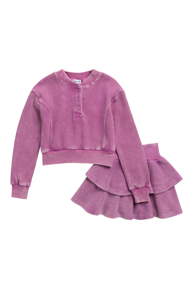 Kids' Playful Perry Top & Skirt Set, Main, color, VIVID VIOLA