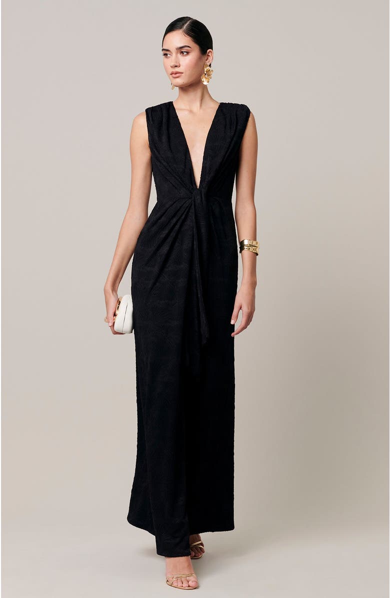 SAVEL Gisella Maxi Dress, Alternate, color, Black Palms