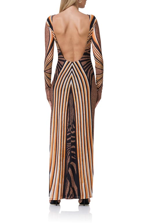 AFRM AFRM NETTIE LONG SLEEVE BACKLESS MAXI DRESS 